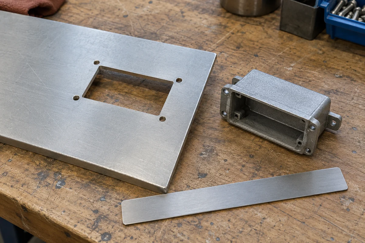 Panel cutout beside a disconnected connector housing